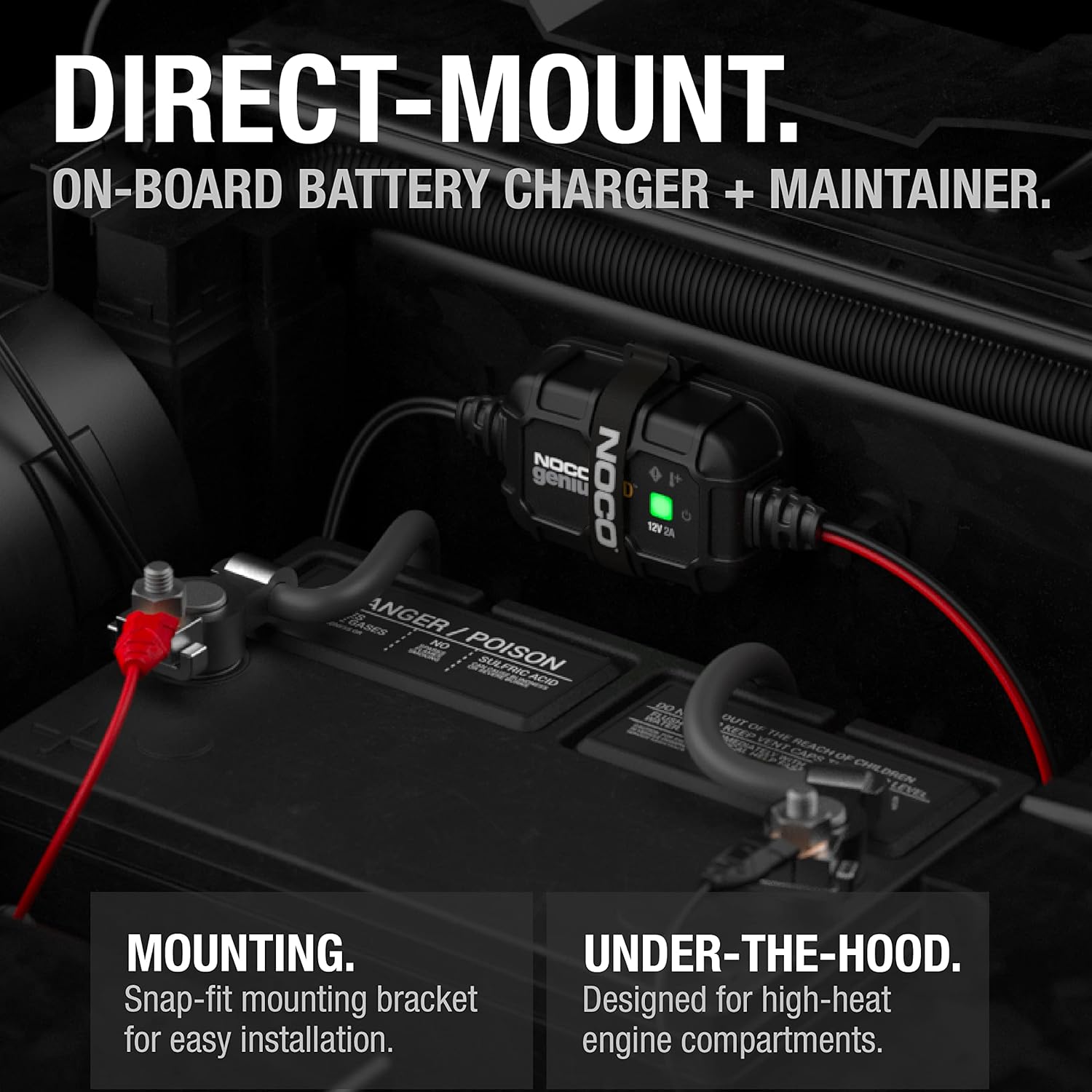 NOCO GENIUS2D 2A Direct-Mount Battery Charger