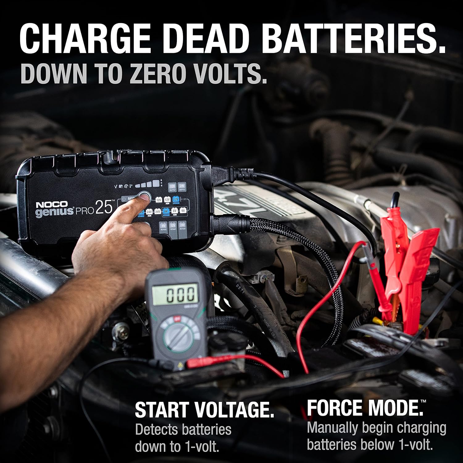 NOCO GENIUSPRO25 6V/12V/24V 25-Amp Smart Battery Charger