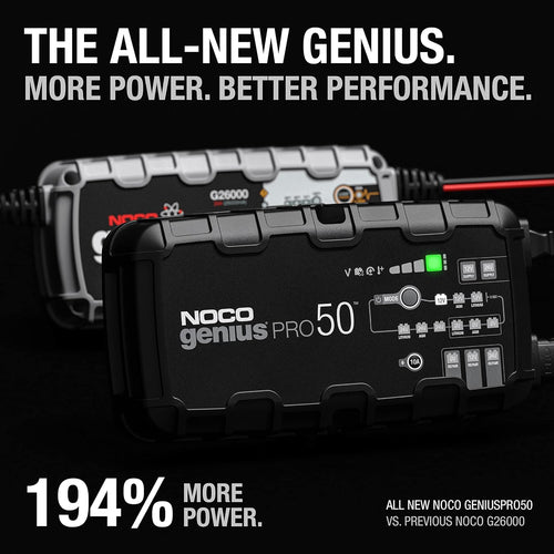 NOCO GENIUSPRO50 6V/12V/24V 50-Amp Smart Battery Charger