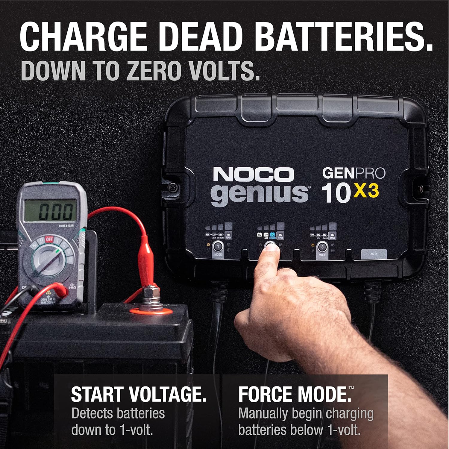 NOCO GENPRO10X3 12V 3-Bank, 30-Amp On-Board Battery Charger
