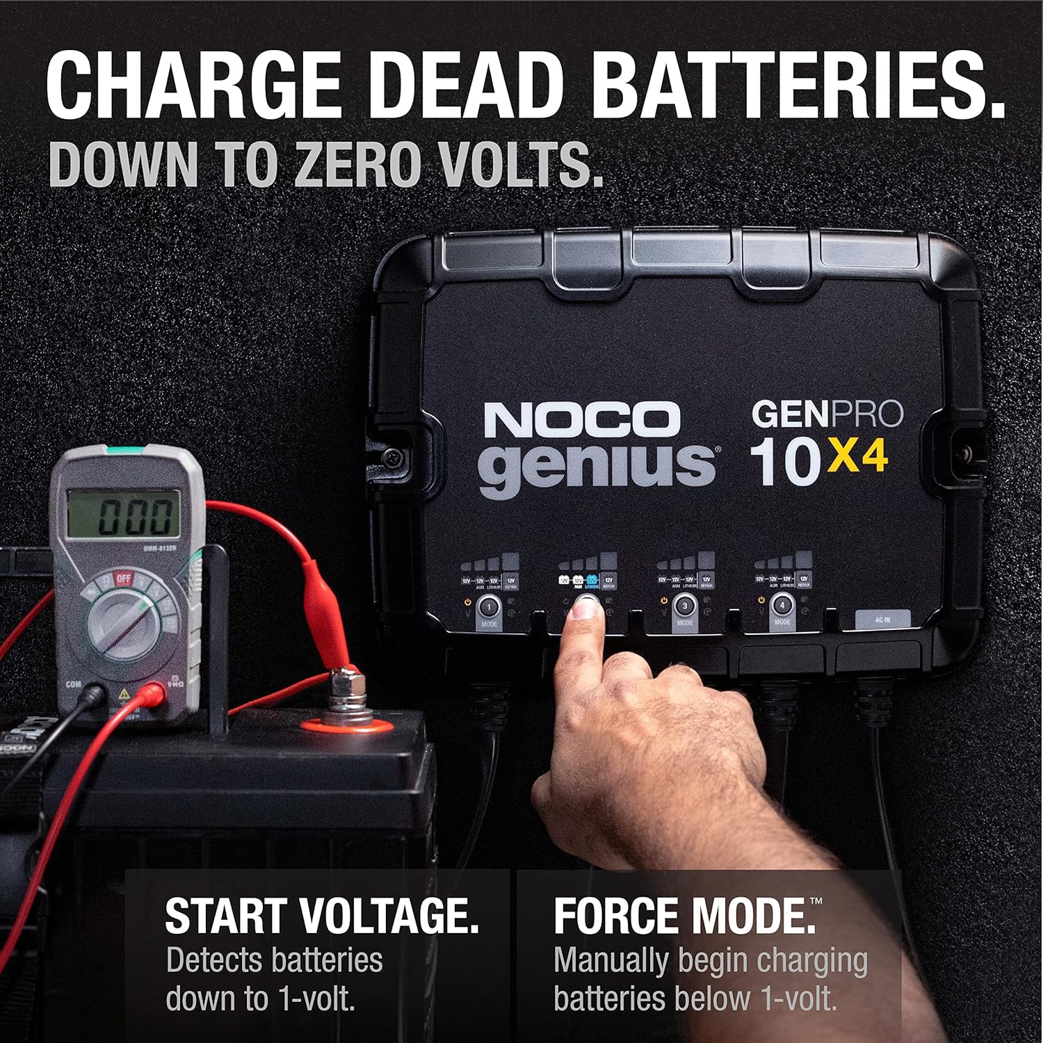 NOCO GENPRO10X4 12V 4-Bank, 40-Amp On-Board Battery Charger