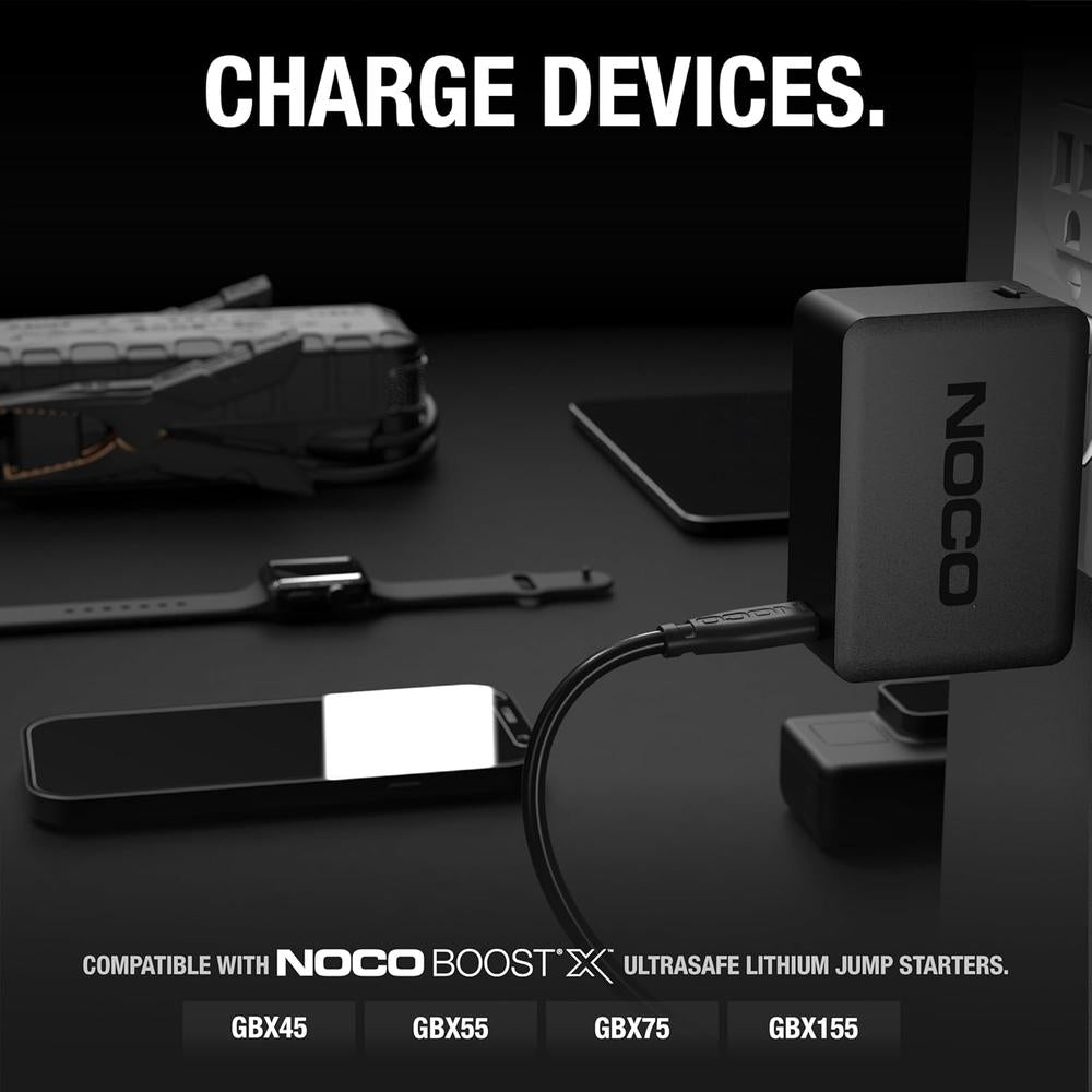 NOCO U65 65W USB-C Charger Helps You Quickly Recharge GBX45, GBX55, GBX75 And GBX155 Boost X Ultra Safe Lithium Jump Starters