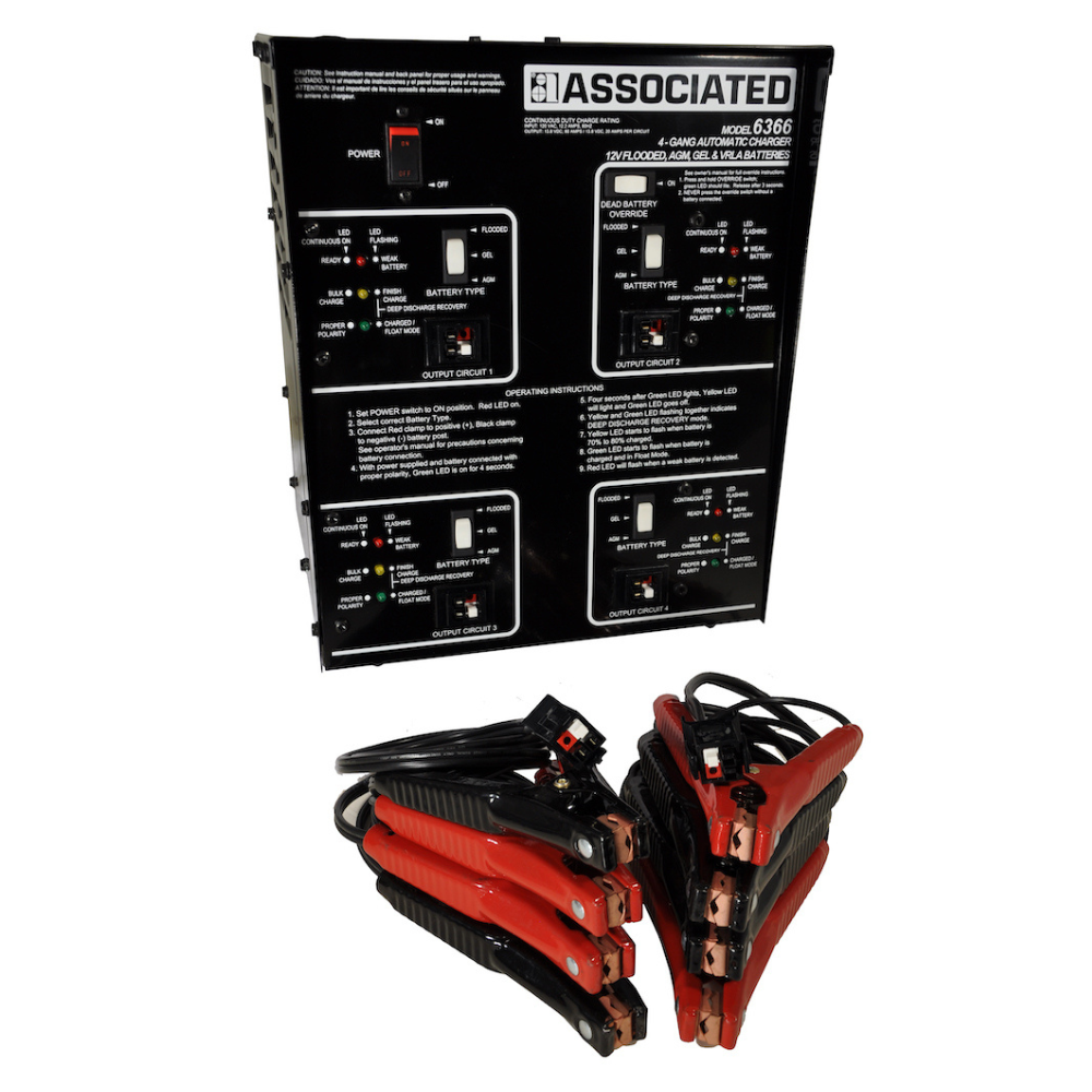 Associated Equipment 6366 CHARGER, 12V, 0-20 AMP 4 X 20 INTELLAMATIC GANG CHARGER