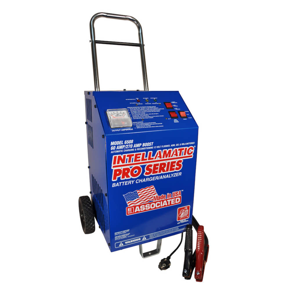 Équipement associé 6508A CHARGEUR/ANALYSEUR INTELLLAMATIC, 12V 60AMP/270AMP BOOST, 230VAC 50/60HZ, AMÉRIQUE LATINE ET MOYEN-ORIENT AC PLUG (International)