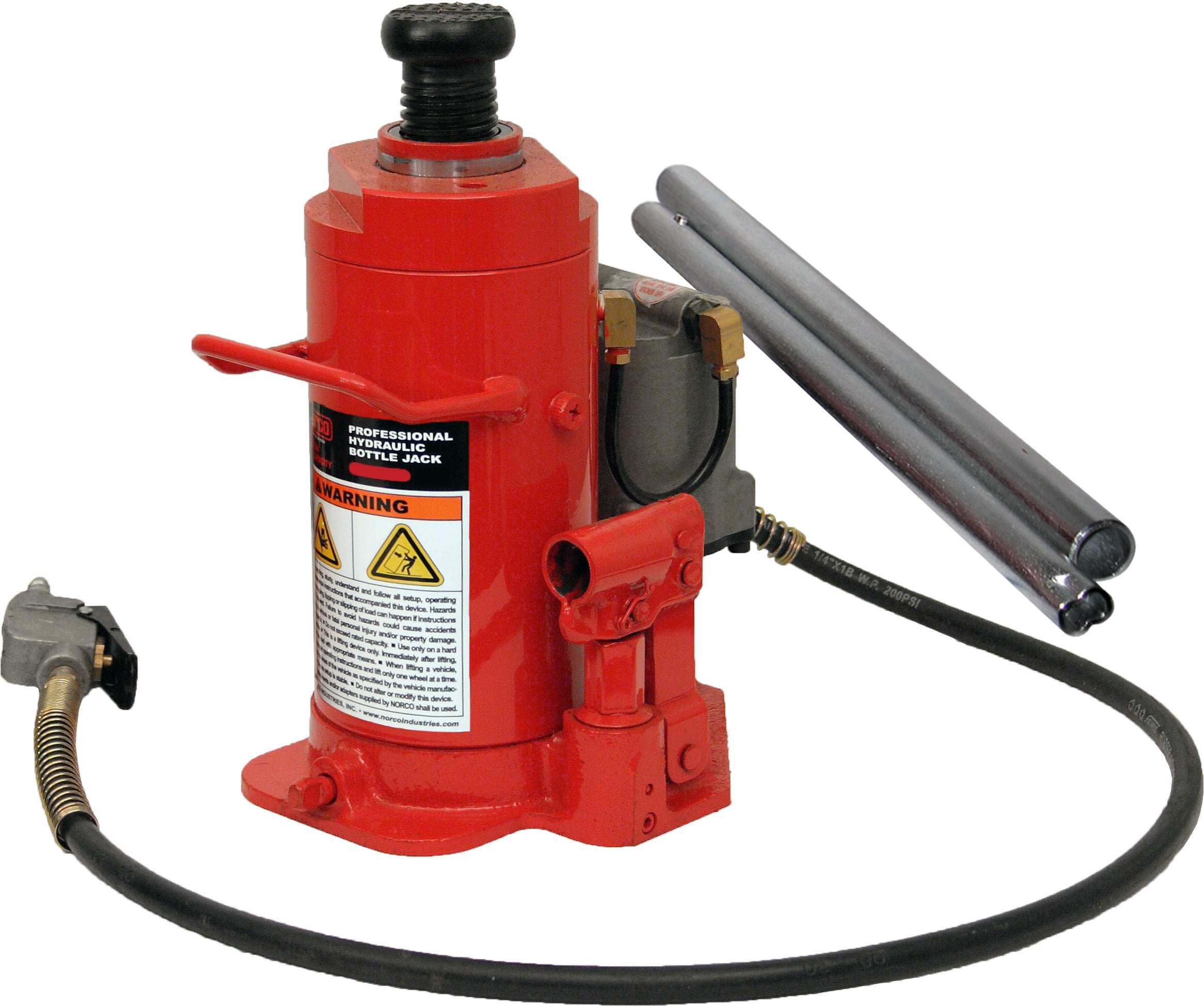 Norco Professional Lifting Equipment 76312B 12 Ton Capacity Standard Height Air Operated Hydraulic Bottle Jack - MPR Tools & Equipment