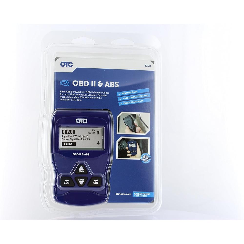 OTC Tools 3208 OBD II & ABS Scan Tool with Enhanced Engine and Transmission Codes