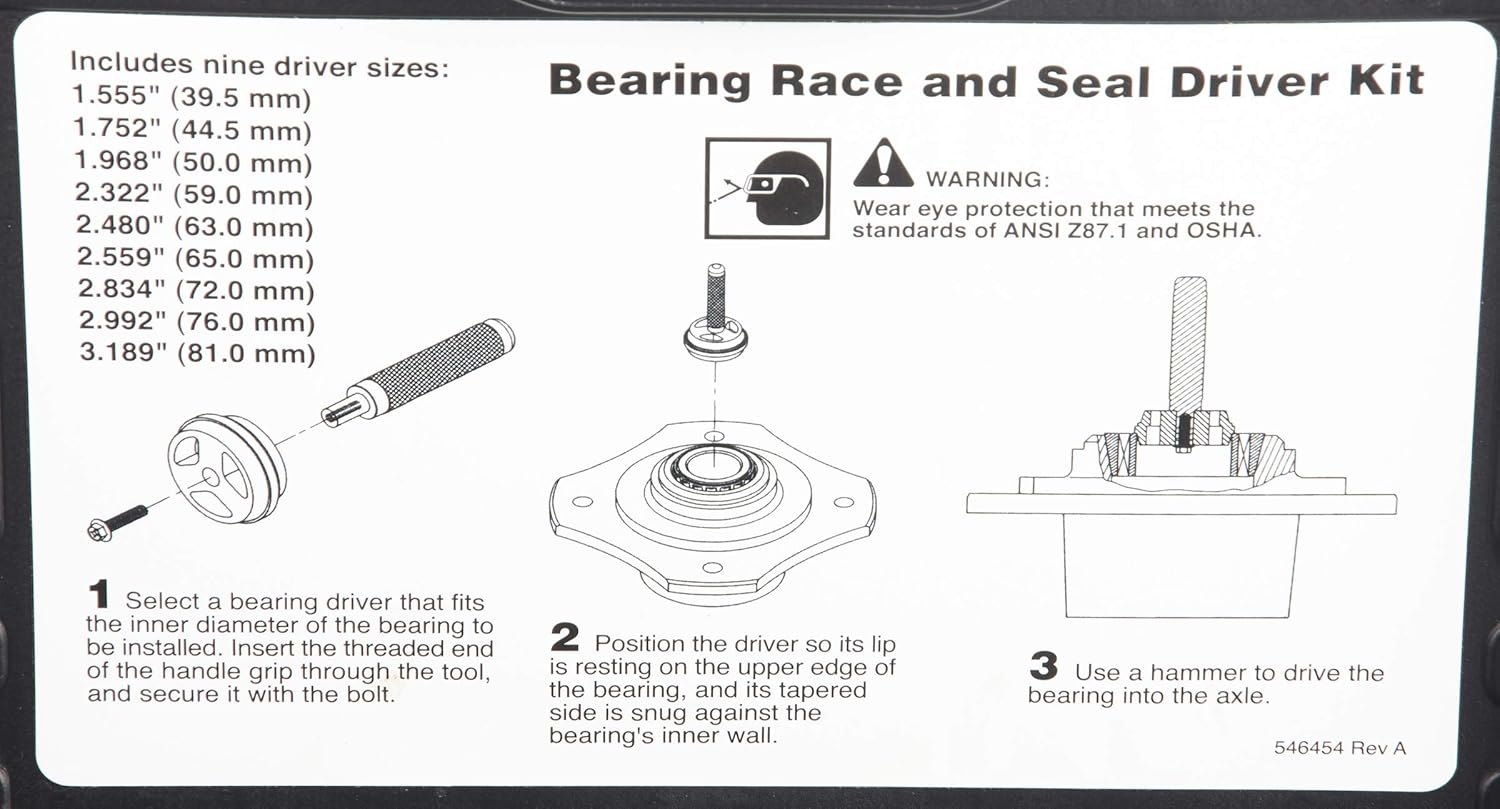 OTC Tools 4408 8-Piece Bearing Race and Seal Driver Kit