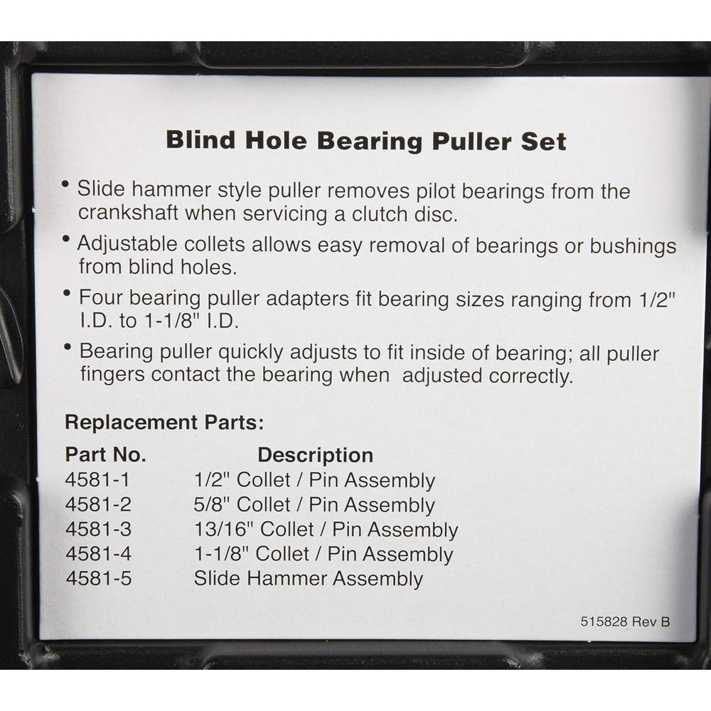 OTC Tools 4581 SLIDE HAMMER BLIND HOLE PULLER