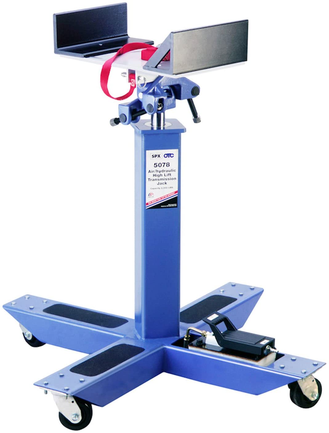 OTC Tools 5078 2000 lbs Capacity Air-Assisted High-Lift Transmission Jack - MPR Tools & Equipment