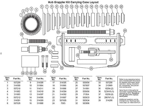 OTC Tools 555656 SCREW, FORCING