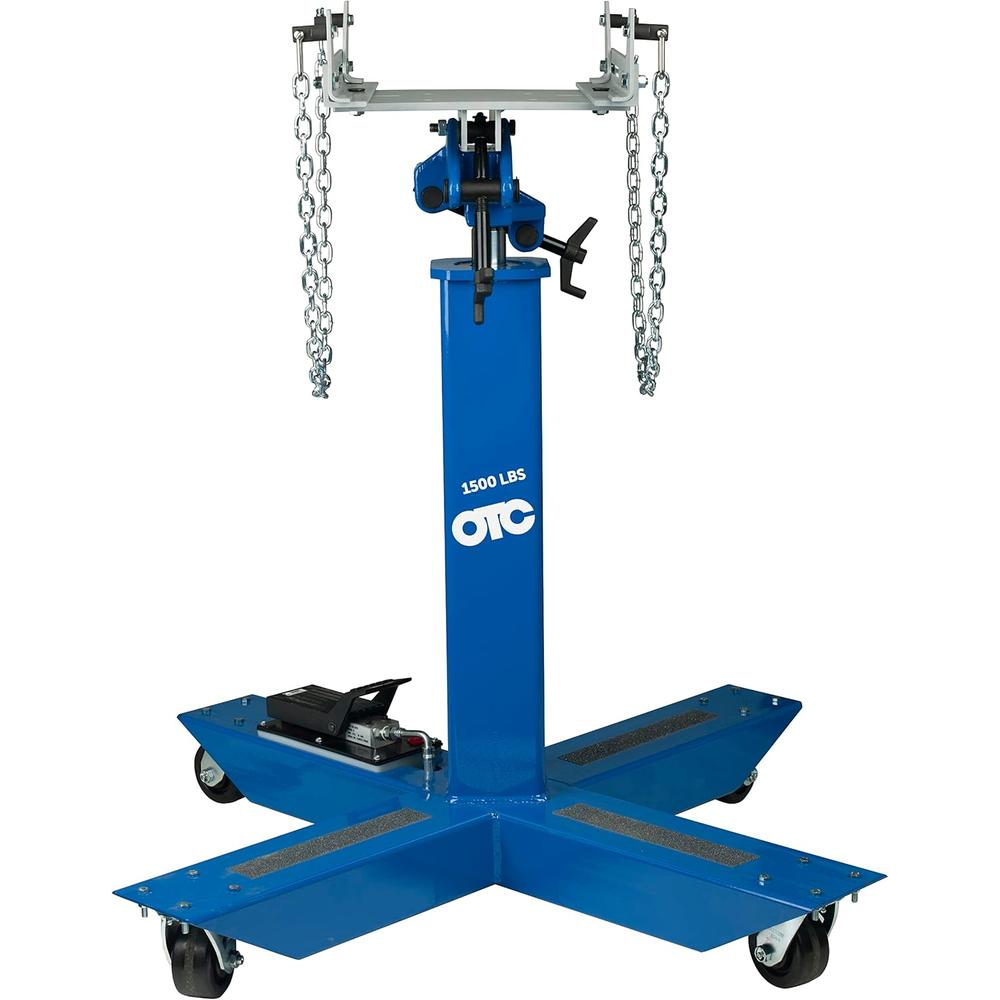 OTC Tools TJHP15 Air-Assisted 1,500-Lb Capacity High-Lift Transmission Jack, 41.5"-65" Height