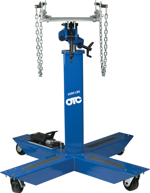 OTC Tools TJHP15 Air-Assisted 1,500-Lb Capacity High-Lift Transmission Jack, 41.5"-65" Height - MPR Tools & Equipment