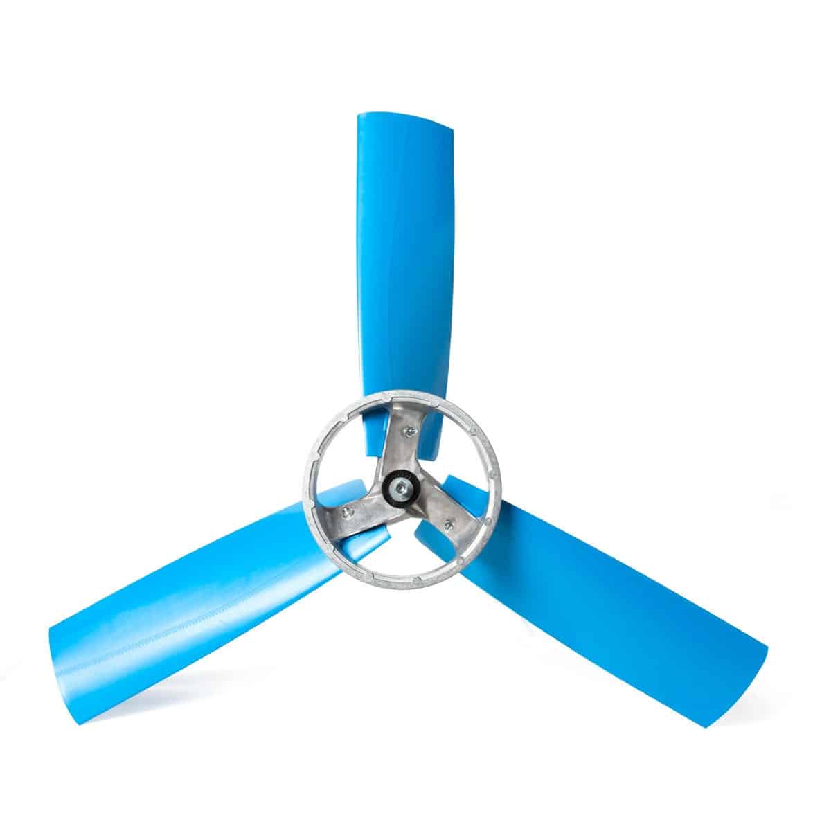 Portacool PARFANJ270F0 Jetstream 270 Fan Blade Assembly - 3-blade blue fan with metal hub on white background