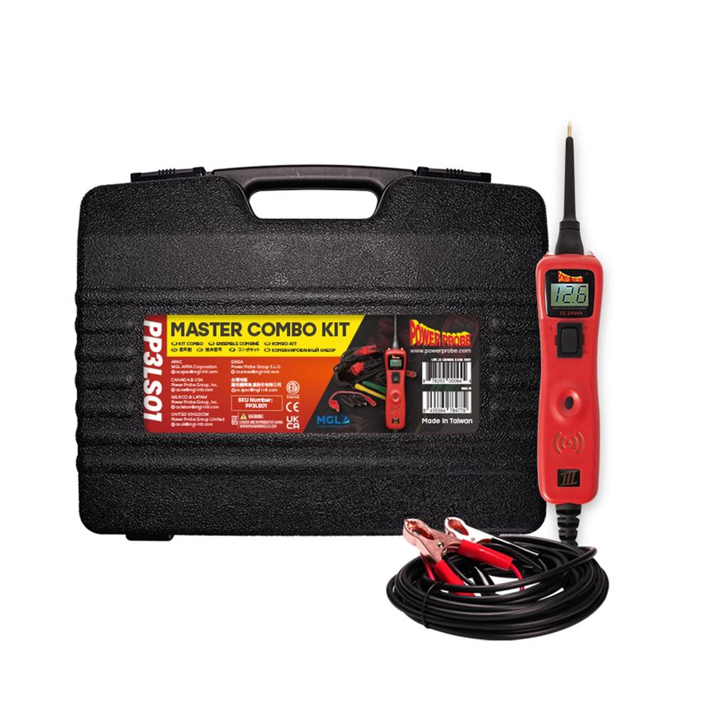 POWER PROBE III Circuit Tester w/ Lead Set Kit (PP3LS01) [Car Diagnostic Test Tool. Digital Voltmeter. Supplies Power or Ground. Continuity Tester]