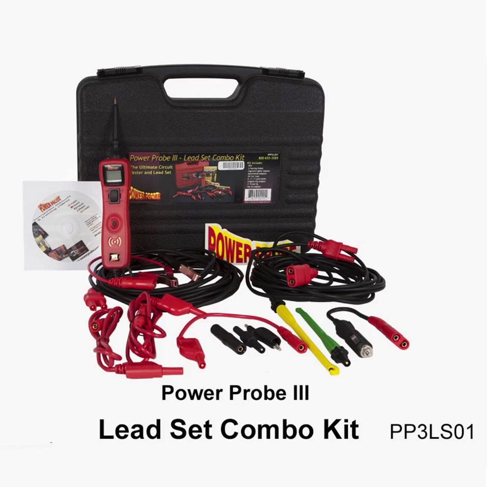 POWER PROBE III Circuit Tester w/ Lead Set Kit (PP3LS01) [Car Diagnostic Test Tool. Digital Voltmeter. Supplies Power or Ground. Continuity Tester]