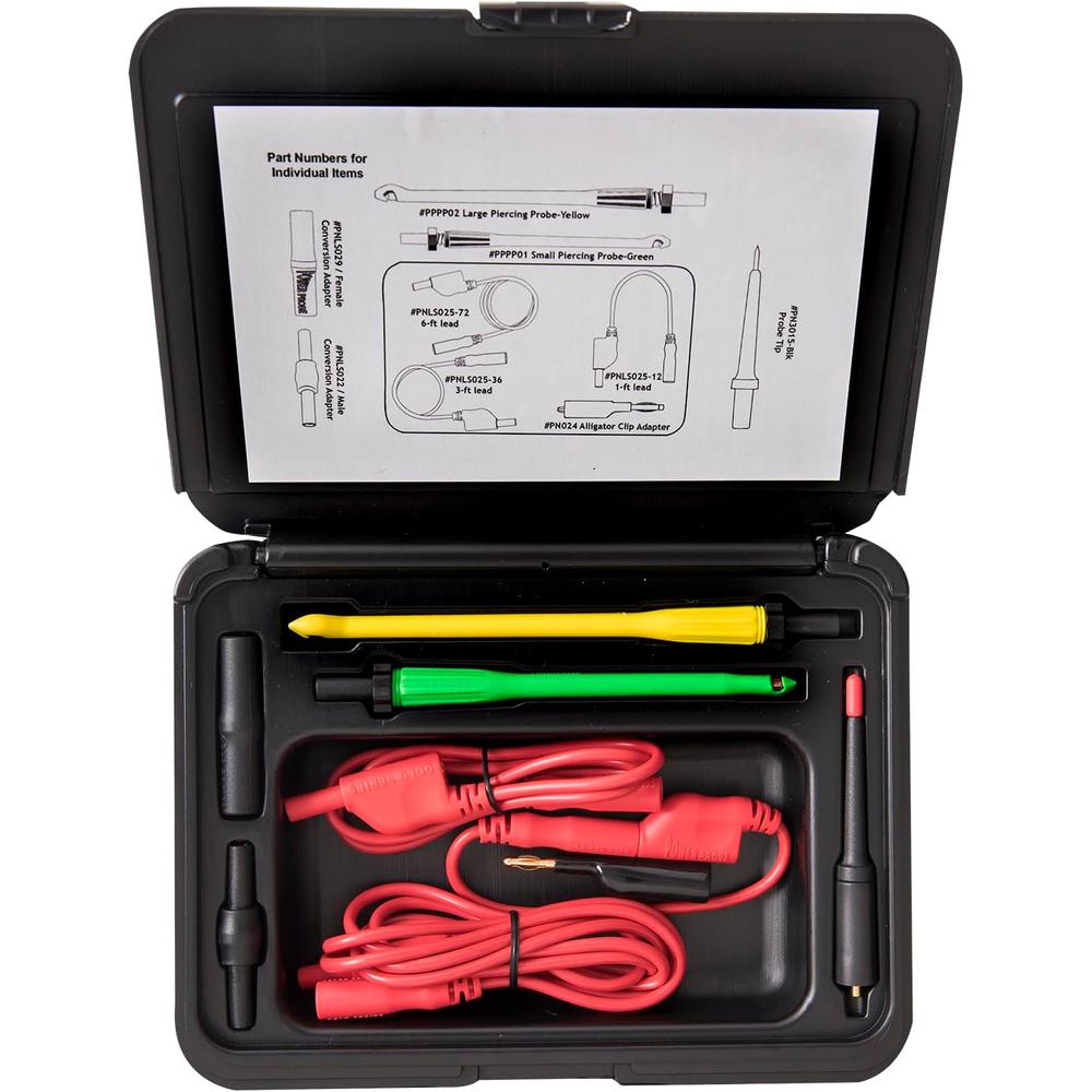 POWER PROBE Lead Set (PPLS01) [Car Diagnostic Test Tool. Self-Centering Piercing Probes. Super Flexible Multi-Strand Wires. Gold Plated Connectors]