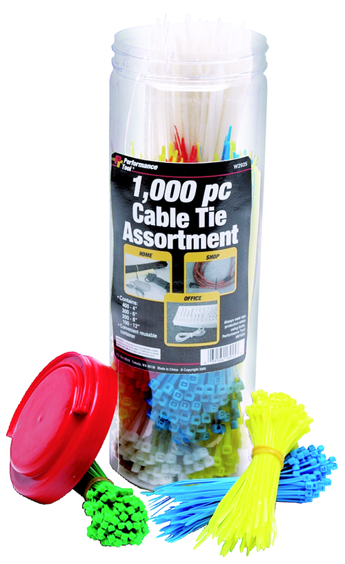 Performance Tools PTW2925 Nylon Cable Ties 1000Pc - MPR Tools & Equipment