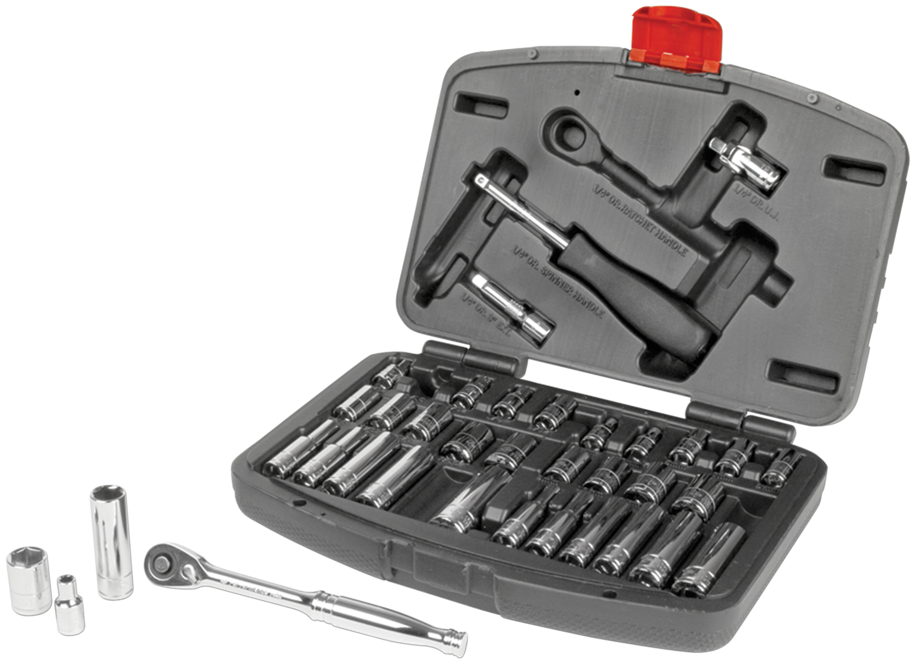 Performance Tools PTW36905 36Pc Socket Set 1/4" - MPR Tools & Equipment