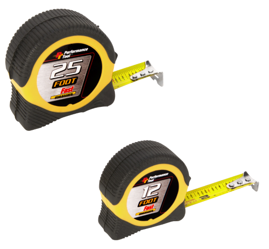 Performance Tools PTW5025BP Tape Measure Set Sae 2Pc - MPR Tools & Equipment