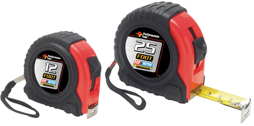 Performance Tools PTW5124BP Tape Measure Set 2Pc - MPR Tools & Equipment