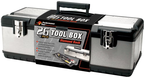 Performance Tools PTW54026 26In.Steel Tool Box - MPR Tools & Equipment