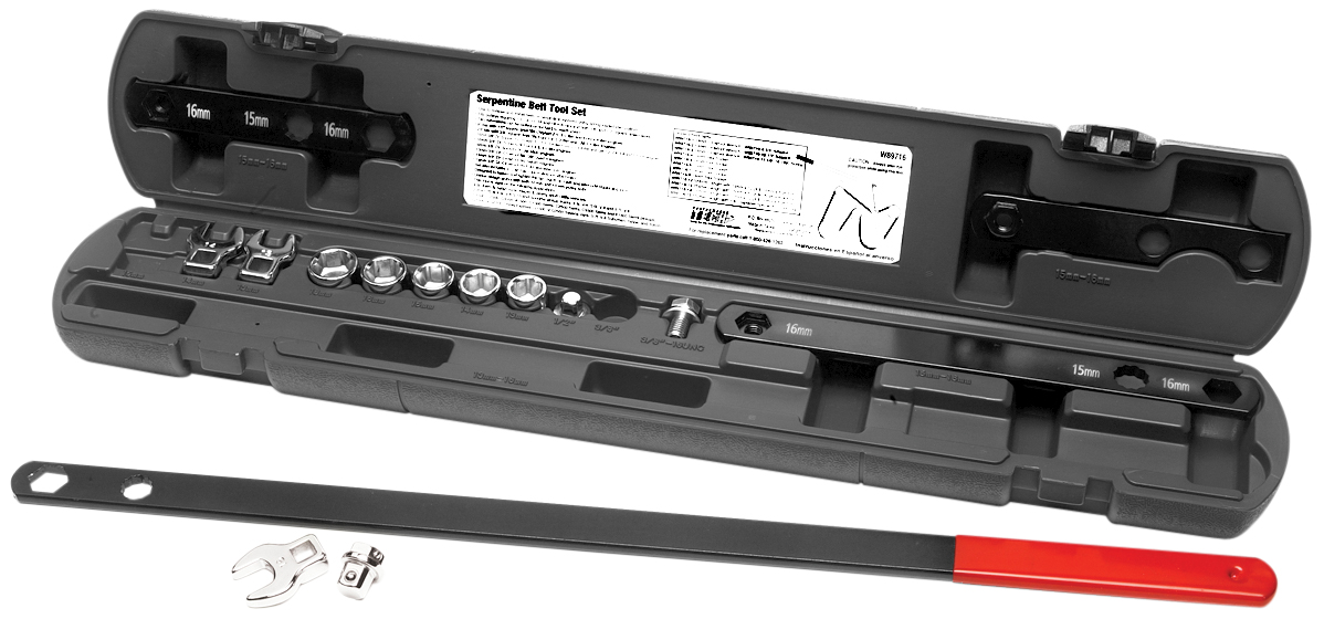 Performance Tools PTW89716 16Pc Serpentine Belt Tool - MPR Tools & Equipment