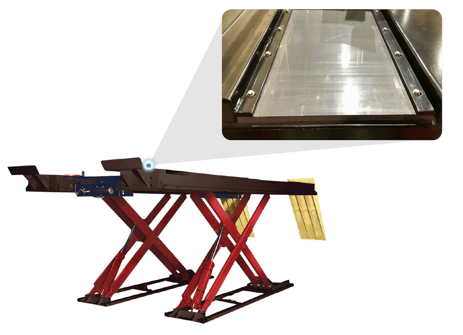 Coats 12K Scissor Lift with polyethylene plate pocket detail callout