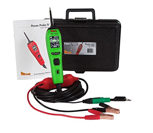 Power Probe IV PP405AS with Case & Acc - Green Car Diagnostic Test Tool Digital Volt Meter ACDC Current Resistance Circuit and Fuel Injector Tester - MPR Tools & Equipment