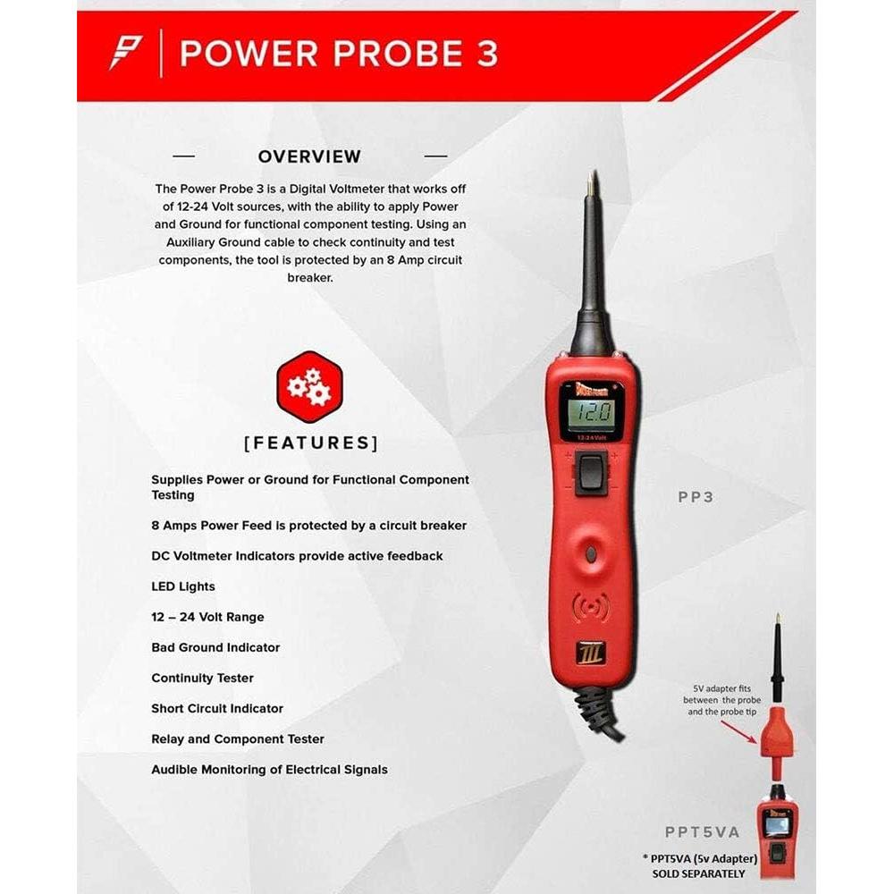Power Probe PP3CSRED PP3 - CLAM SHELL, RED