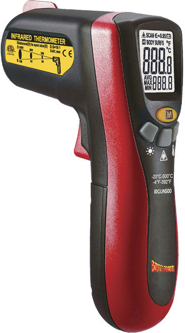 Power Probe PPIR500CBINT 10:1 NON-CONTACT INFRARED LASER THERMOMETER, -20°C TO 500°C (-4°F TO 932°F) - MPR Tools & Equipment