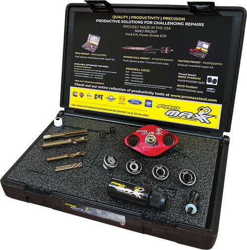 ProMAXX Tool N200PRO Ford 6.7L Power Stroke Diesel EGR Tube Broken Flange Bolt Repair Kit - Nino Prokit - MPR Tools & Equipment