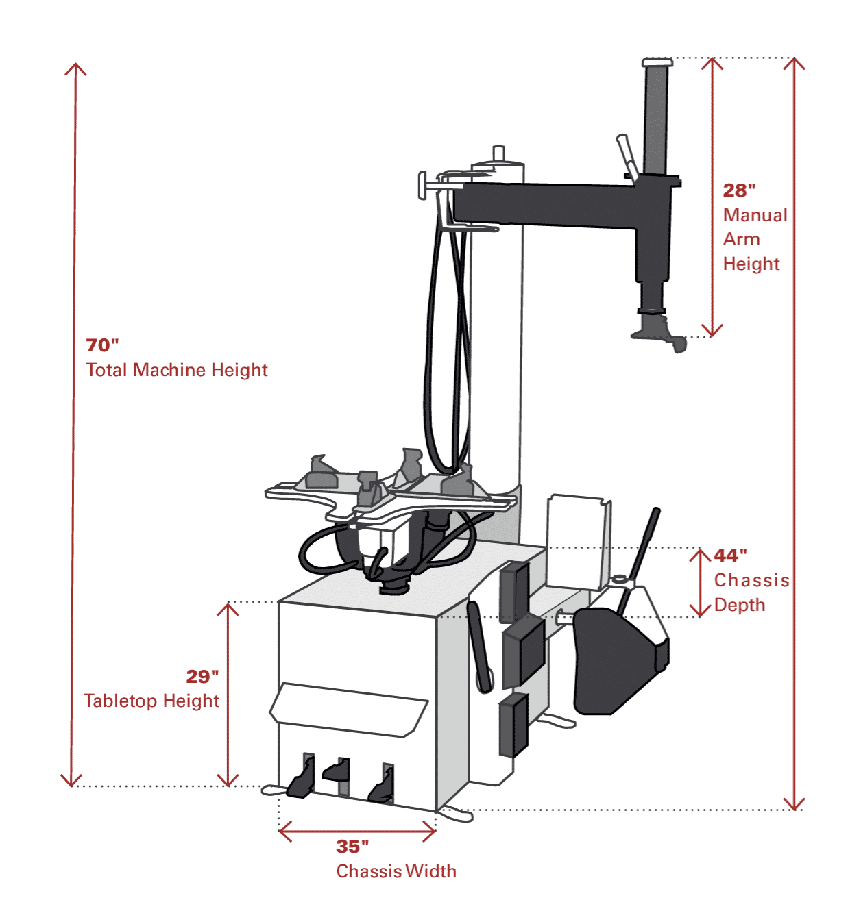 Coats RC45E 8560994901 Rim Clamp Tire Changer Electric Drive