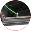 Access Tools Button Master in use looping around a vertical car door button