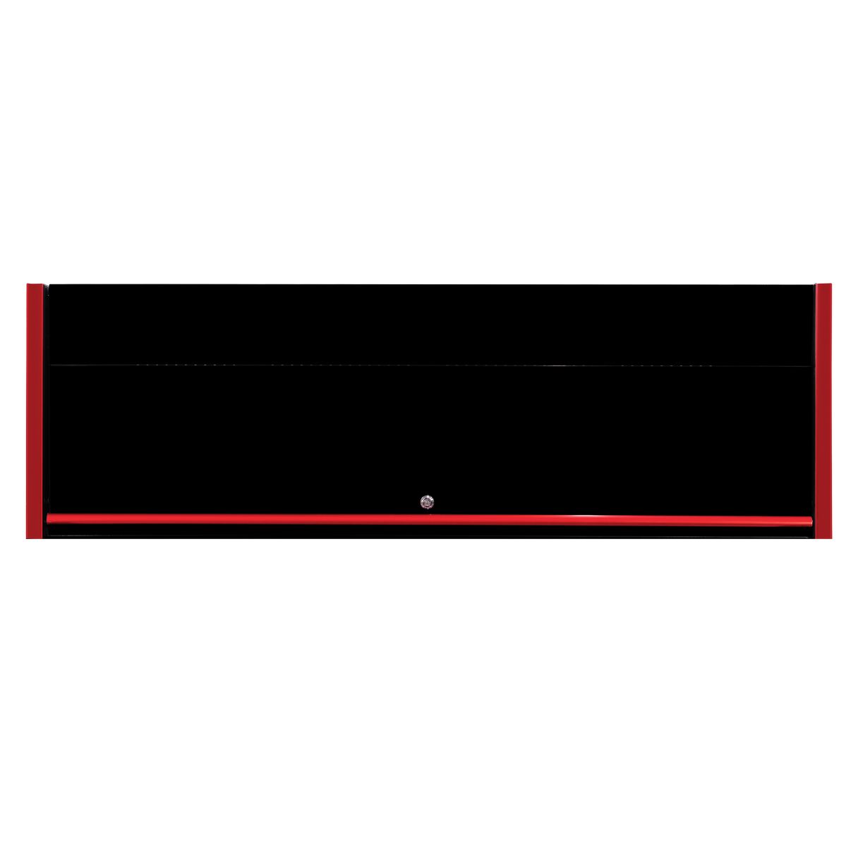 Extreme Tools RX722501HCBKRD 72x25In Professional Hutch Black/Red closed front view with red handle