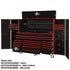 Extreme Tools RX722501HCBKRD 72x25In Professional Hutch, Black/Red