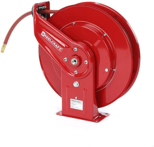 Reelcraft 7650 Heavy Duty Spring Retractable Hose Reel, Made with Reinforced Steel, Long Life Drive Spring and Quiet Speed Latch, ? x 50 - MPR Tools & Equipment