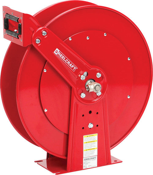 Reelcraft 83000 OLP 3/4" x 50 Ft. Ultimate Duty, Dual Pedestal, Spring Retractable Air/Water Hose Reel (Hose Not Included), 3/4" NPTF Inlet/Outlet, 500 PSI - MPR Tools & Equipment