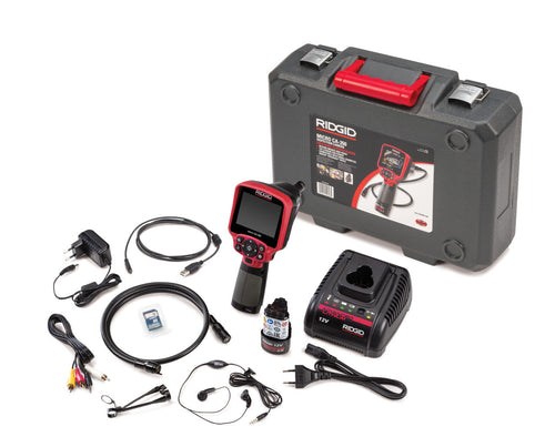 Ridgid 55898 Micro Ca-350 Rechargeable Inspection Camera Kit, 17mm Camera Head, 3.5" Colour Screen - MPR Tools & Equipment