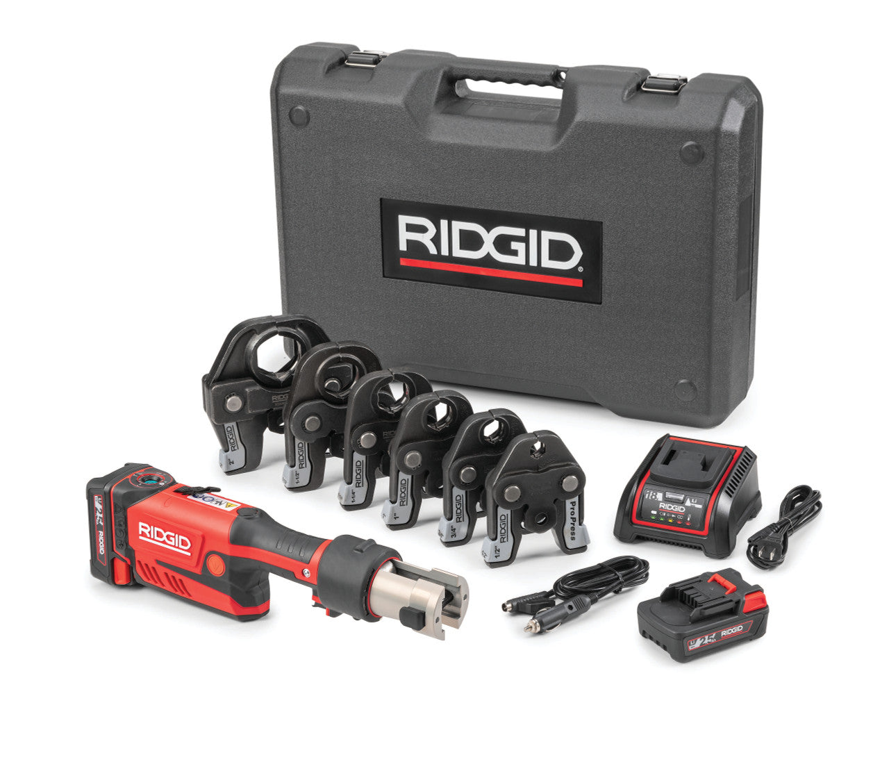 Ridgid 67178 RP 351 Drill-Grip Press Tool With 18V 2.5Ah Battery, 1/2" - 2" Propress Jaws - MPR Tools & Equipment