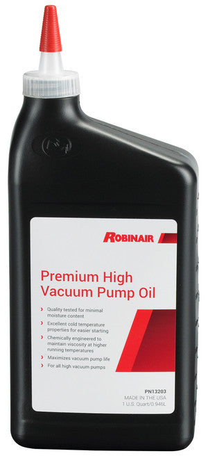 Robinair 13203 OIL, 1 QT BOTTLE, Case Of 12 - MPR Tools & Equipment