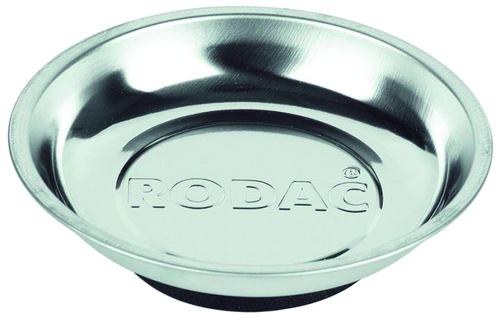 Rodac RD1264SS 4 1/4" Stainless Steel Magnetic Parts Tray - MPR Tools & Equipment