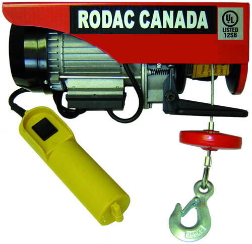 Rodac RDHR1000 Electric Hoist 110V 2000 Lbs C - MPR Tools & Equipment