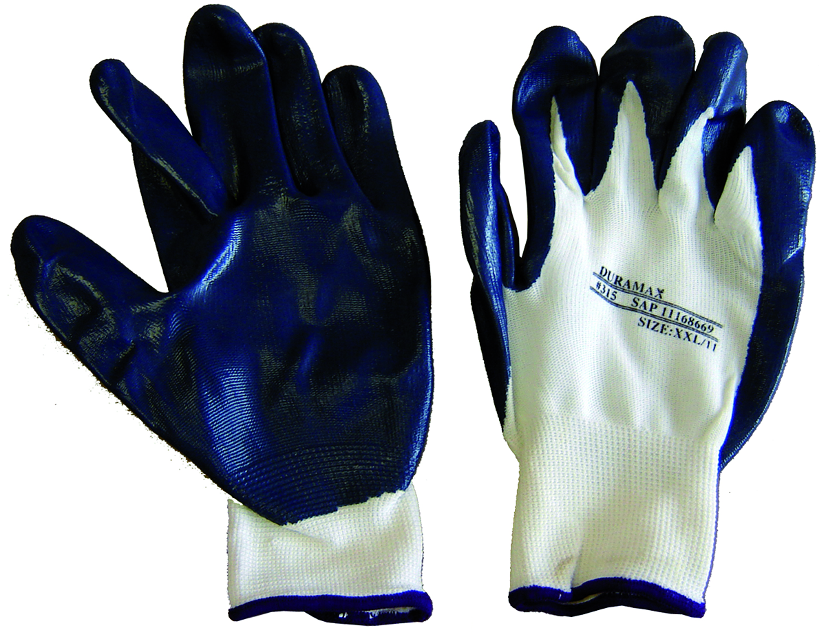 Rodac RDPG31509 (1 Paire)Nitrile Dipped Nylon Gloves Medium - MPR Tools & Equipment