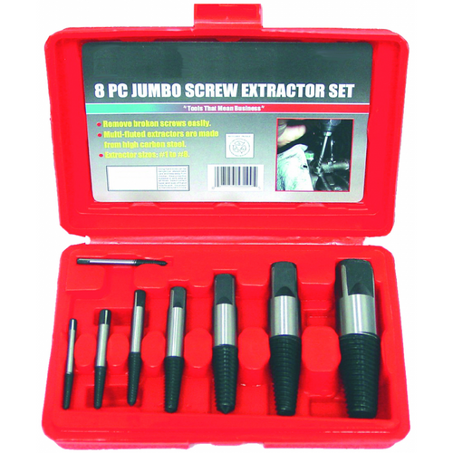 Rodac RDXL53100 8Pc Jumbo Screw Extractor Set - MPR Tools & Equipment