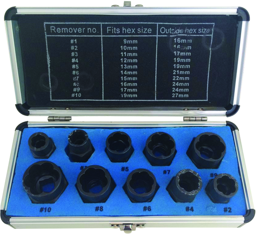 Rodac RDXL54009 Twist Socket Extractor 10Pc - MPR Tools & Equipment