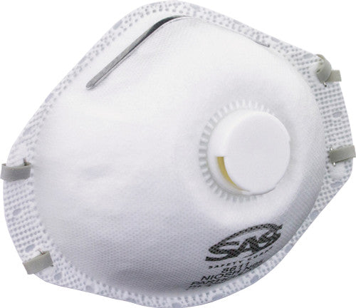 SAS Safety 8611 N95 VALVED PARTICULATE RESPIRATOR, BOX OF 10 MASKS - MPR Tools & Equipment