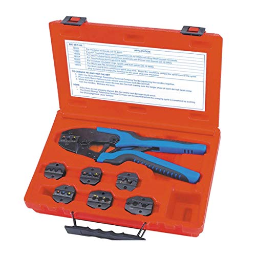 S&G Tool Aid 18960 Sherman Quick Change Ratcheting Terminal Crimping Kit - MPR Tools & Equipment