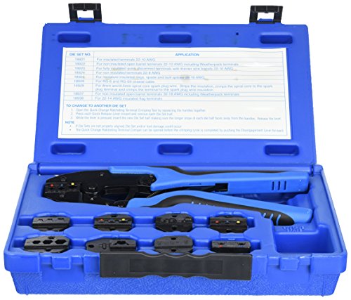 S&G Tool Aid 18980 Ratcheting Terminal Crimping Kit (Quick Change with 9 Die Sets) - MPR Tools & Equipment