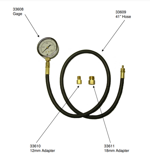 S&G Tool Aid 33609 41" Hose for 33600 Exhaust Back Pressure Tester - MPR Tools & Equipment