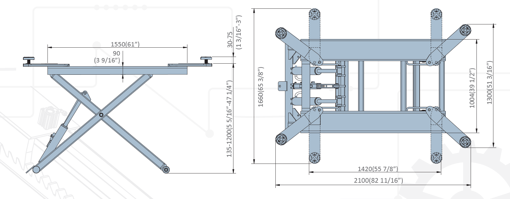 NeoLift NL6600 Mid Rise Scissor Lift